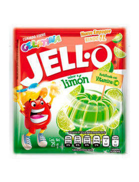 JELLO LIMON CUBO 25 GR  10 UDS