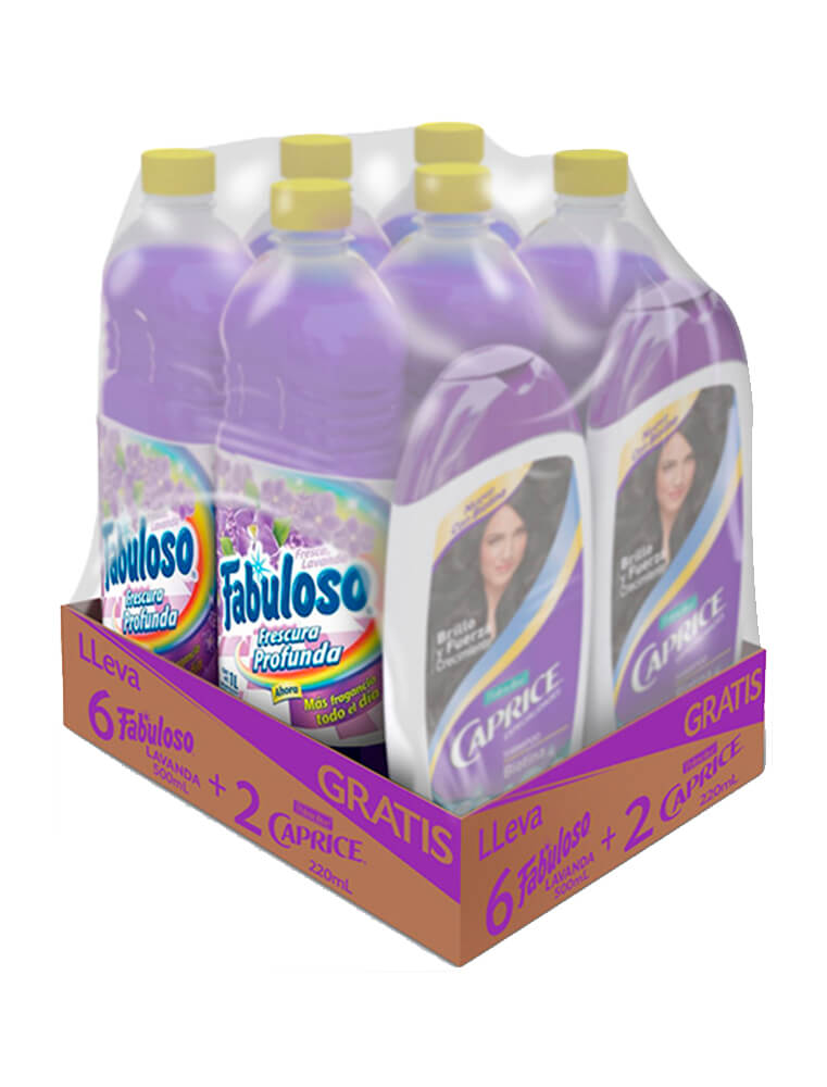 FABULOSO 500 ML 6 + 2 CAPRICE 220 ML