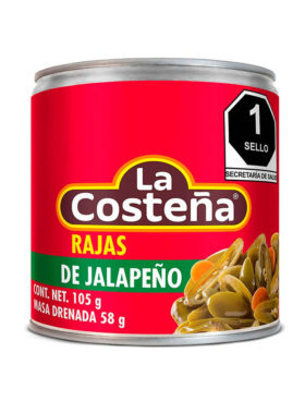 LA COSTEÑA RAJAS JALAPEÑO - 105 GR 10 UDS