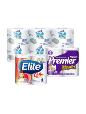 1 BULTO BIG ROLL 6/550 H + 1 BULTO PREMIER 4/400 H + 1 BULTO ELITE COLOR 4/287 H