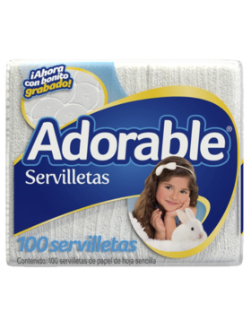 ADORABLE SERVILLETA 100 H 4 UDS
